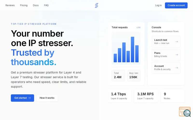 Screenshot of IpStress.ST