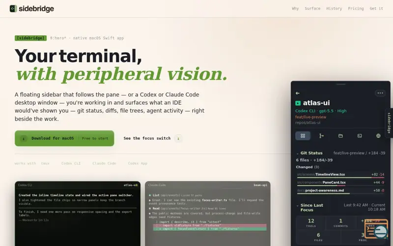 Screenshot of Sidebridge
