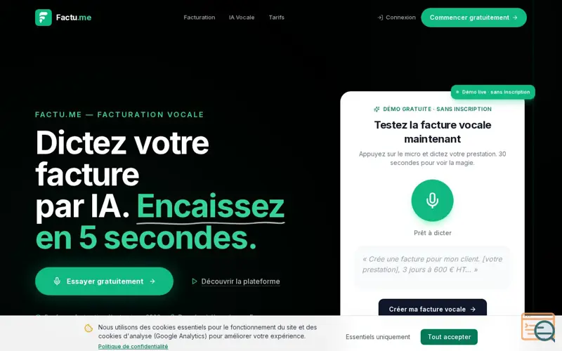 Screenshot of Factu.me