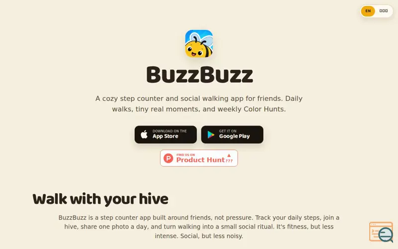Screenshot of BuzzBuzz - Step Tracker
