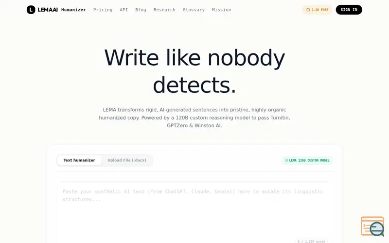 Screenshot of Lema