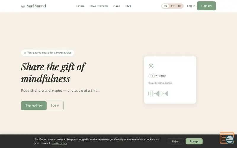 Screenshot of SoulSound 