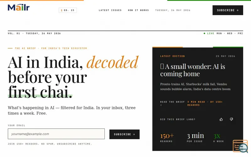Screenshot of Mailr