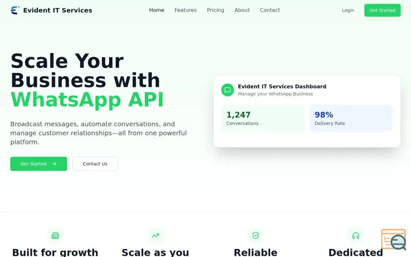 Screenshot of Evident 