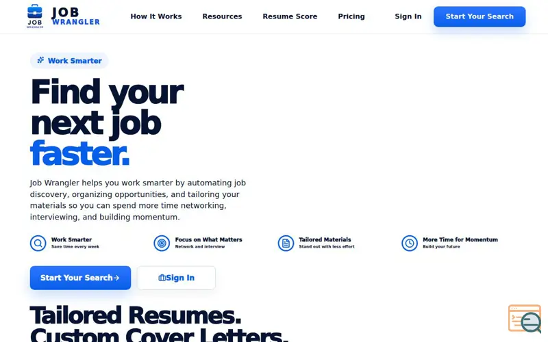 Screenshot of Job Wrangler