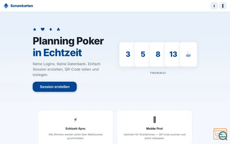 Screenshot of Scrumkarten