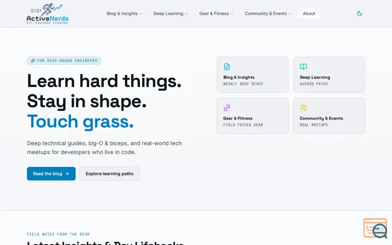 Screenshot of ActiveNerds