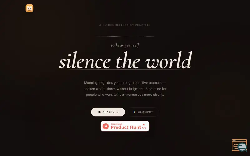 Screenshot of Monologue: Speak & Reflect
