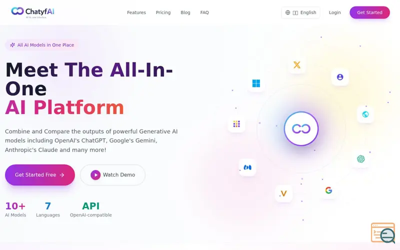 Screenshot of All AI Models in One Platform