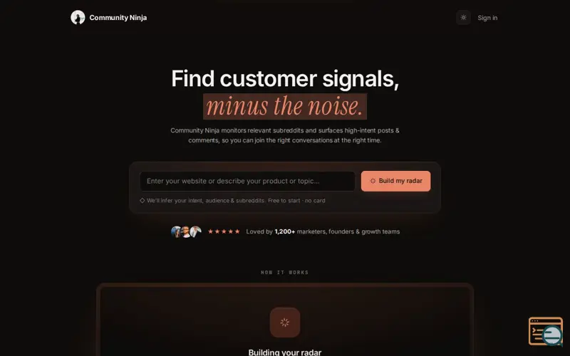 Screenshot of Community Ninja