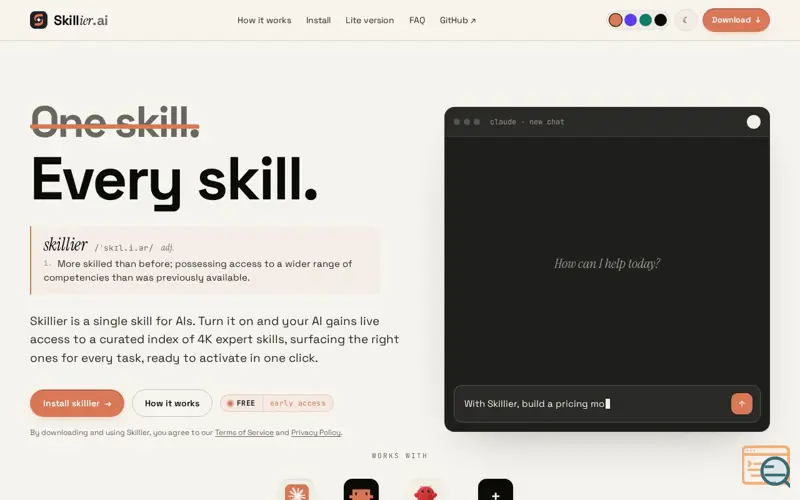Screenshot of Skillier.ai