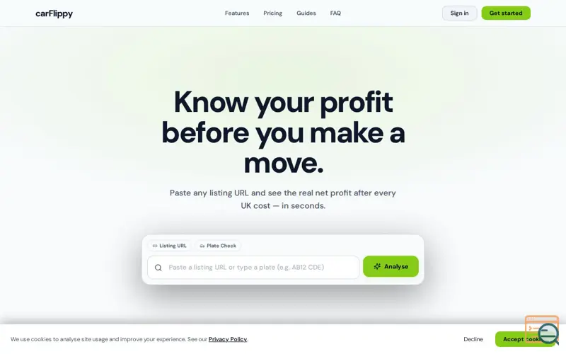 Screenshot of carFlippy