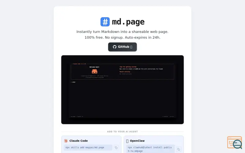 Screenshot of md.page