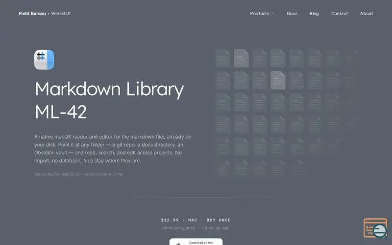 Screenshot of Markdown Library ML-42 