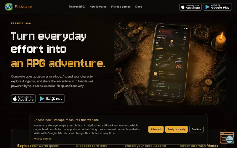 Screenshot of Fitscape