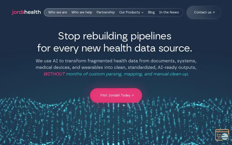 Screenshot of JondaX by Jonda Health, a launch using Slater