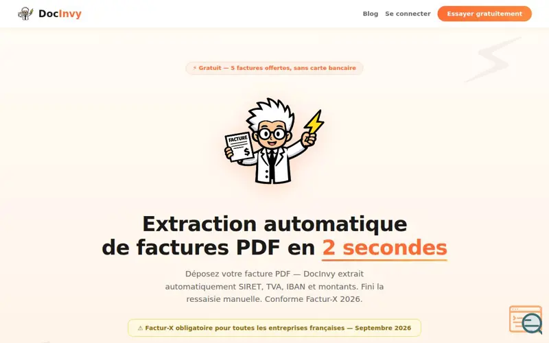 Screenshot of DocInvy