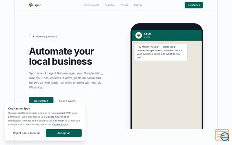 Screenshot of Spun