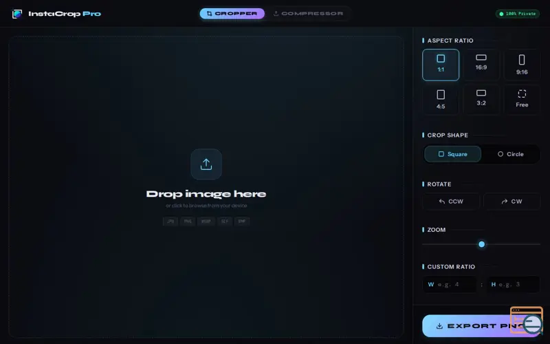 Screenshot of InstaCrop Pro