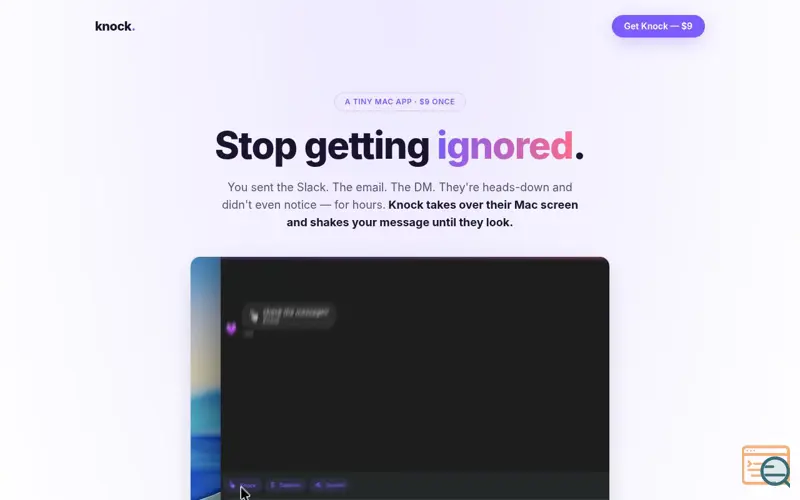 Screenshot of Knock