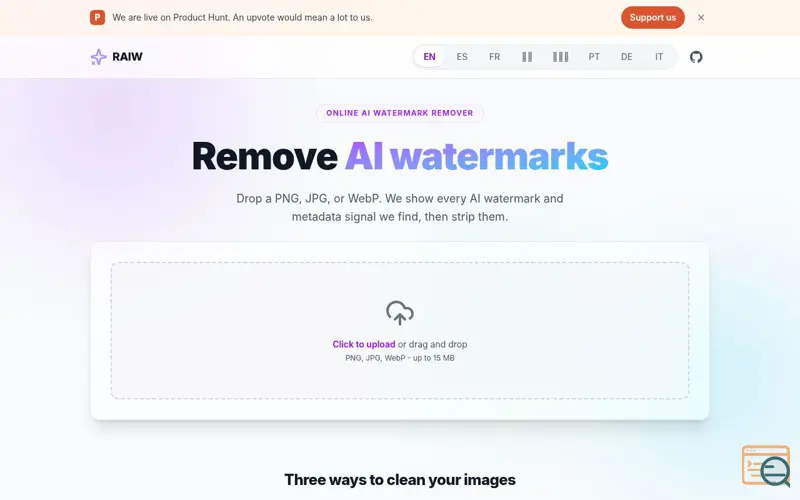 Screenshot of RAIW