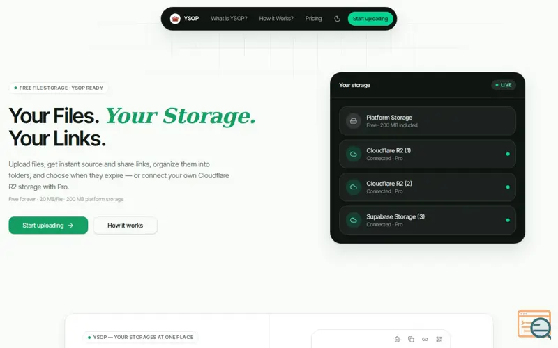 Screenshot of YSOP — Your Storages at One Place