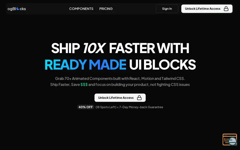 Screenshot of OgBlocks
