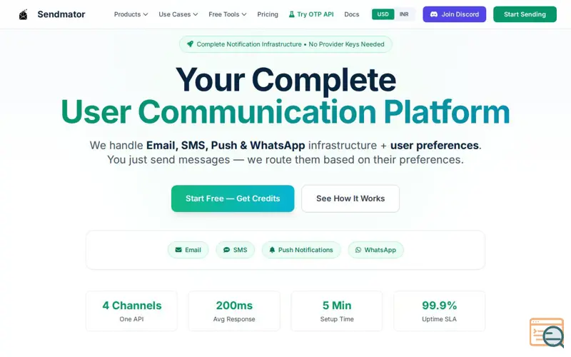Screenshot of Sendmator