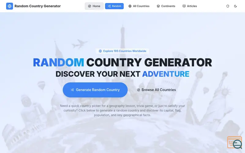 Screenshot of The Random Country