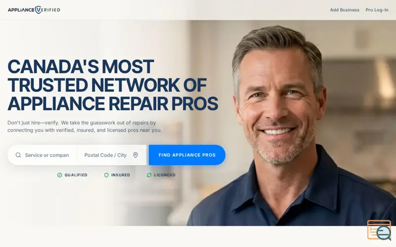 Screenshot of Appliance Verified