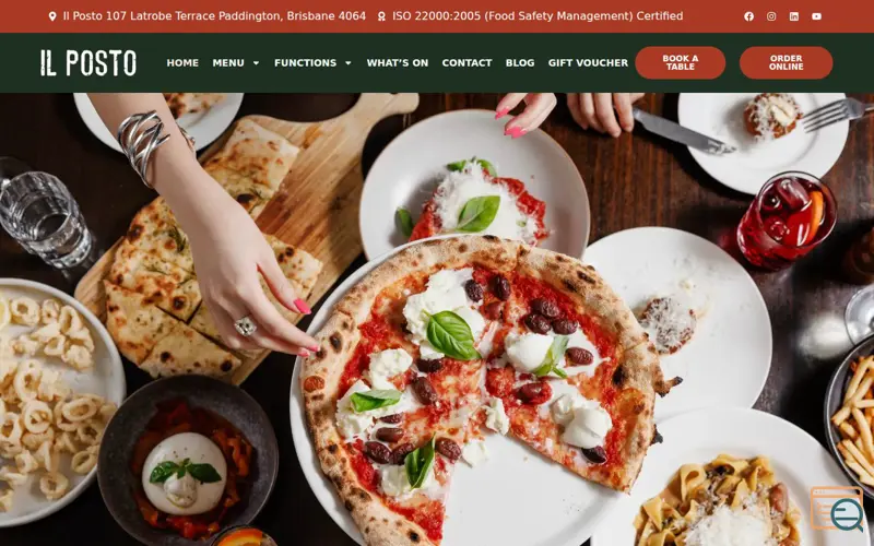 Screenshot of IL POSTO Italian Restaurant 