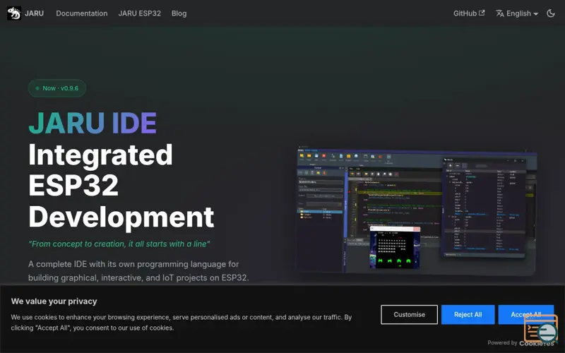 Screenshot of JARU IDE