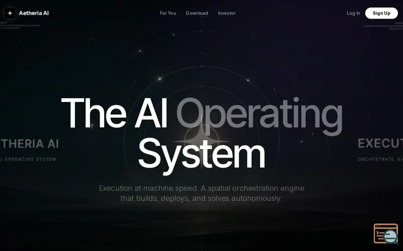 Screenshot of Aetheria ai 