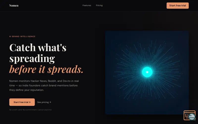 Screenshot of Nomen — Brand Signal Intelligence