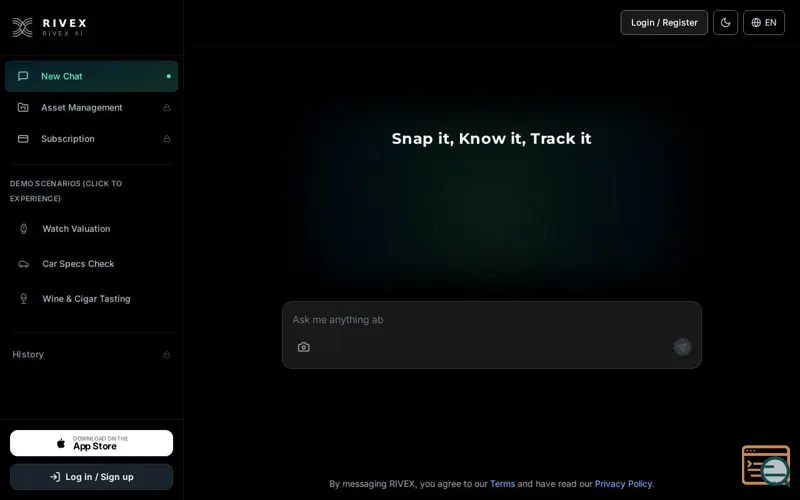 Screenshot of RIVEX