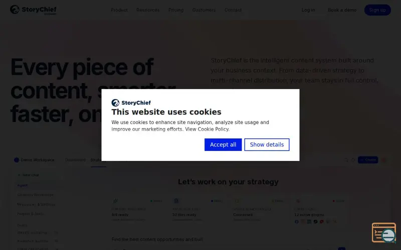 Screenshot of StoryChief Connect