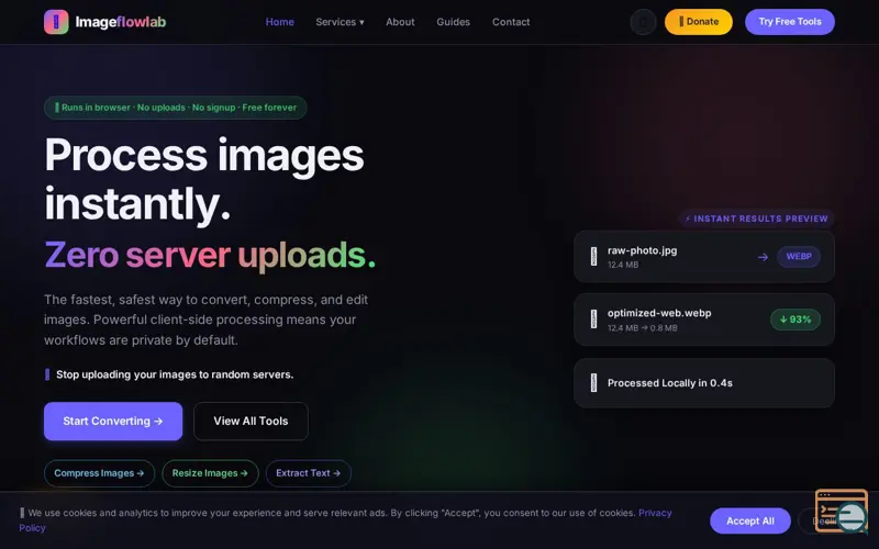 Screenshot of Imageflowlab