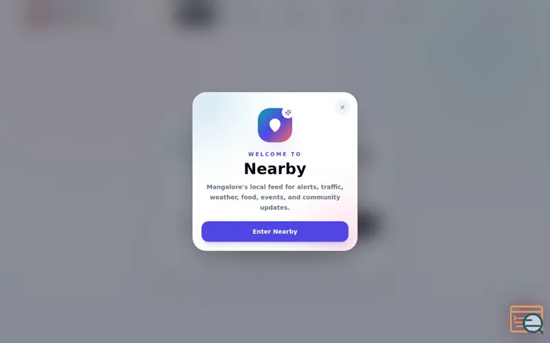 Screenshot of Nearby