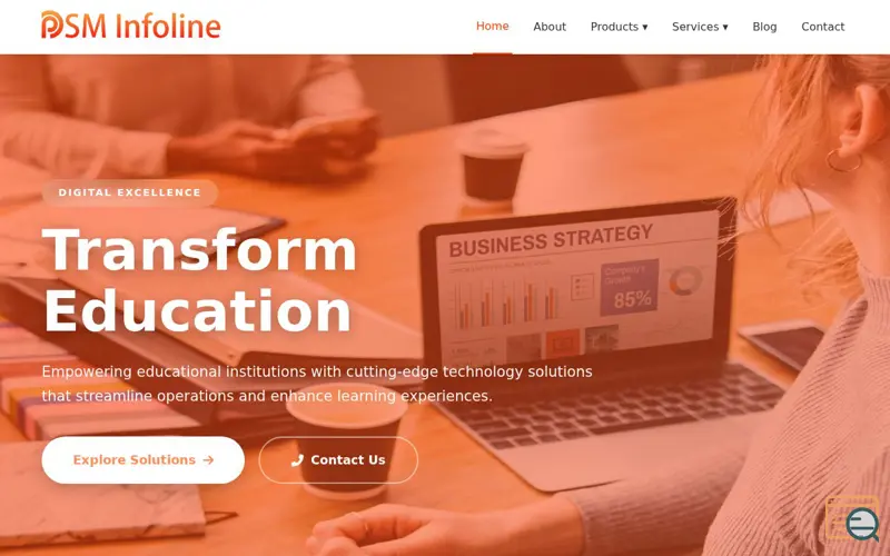Screenshot of PSM Infoline
