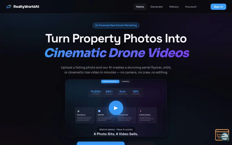 Screenshot of Realty World AI