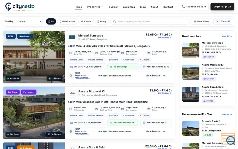Screenshot of CityNesto