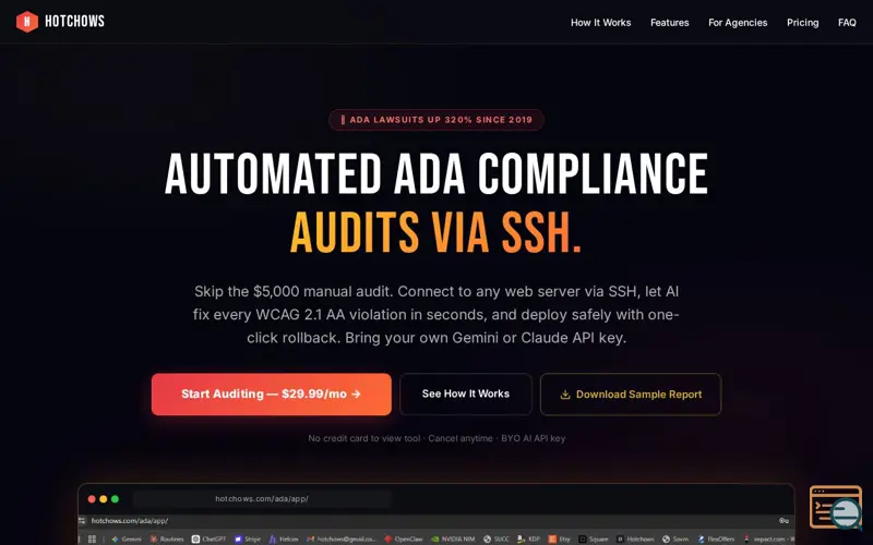 Screenshot of Automated ADA Web Compliance Tool