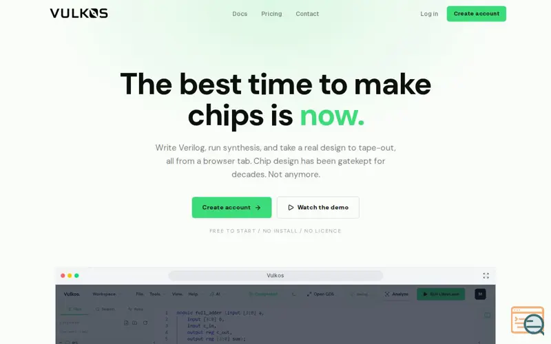 Screenshot of Vulkos