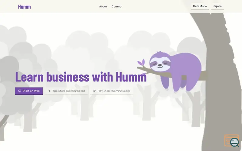 Screenshot of Humm