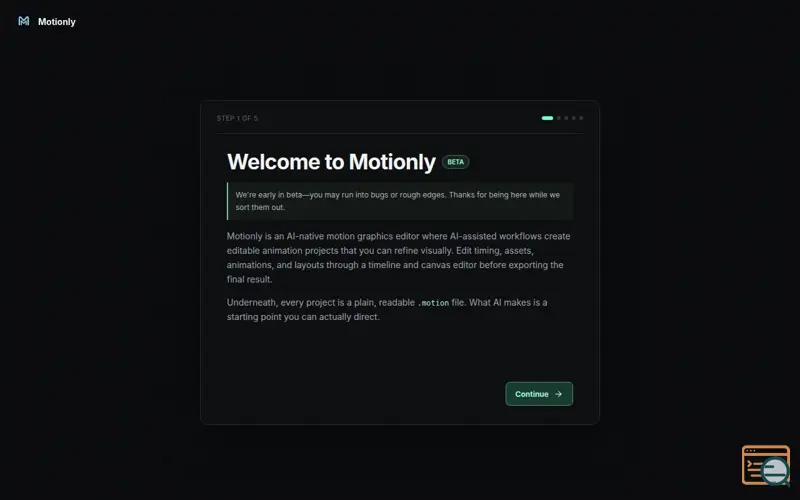 Screenshot of Motionly