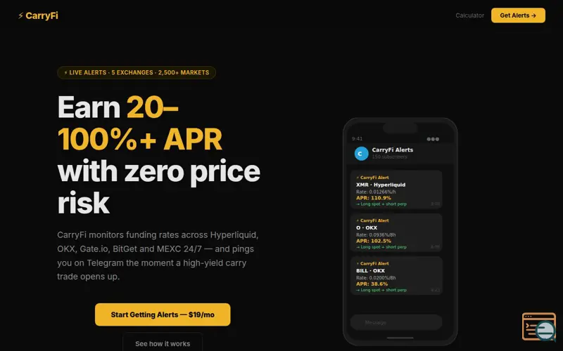 Screenshot of CarryFi