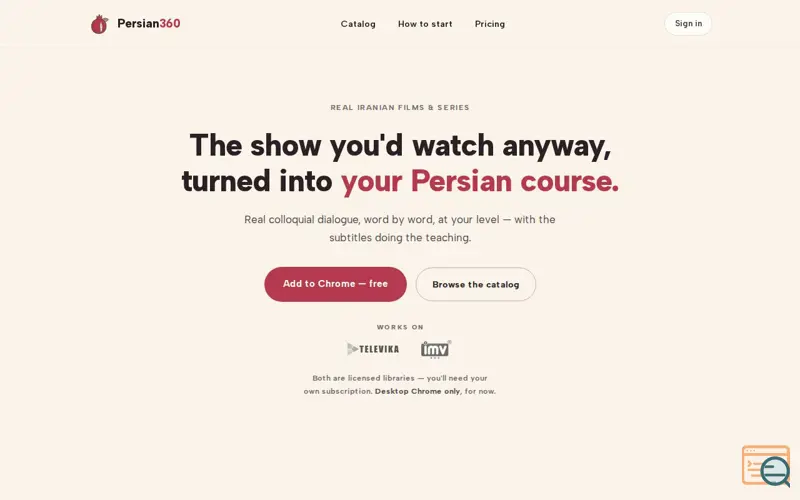 Screenshot of Persian360