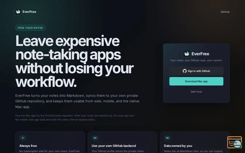 Screenshot of Everfree, a launch using TOAST UI Editor