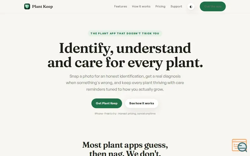 Screenshot of Plant Keep