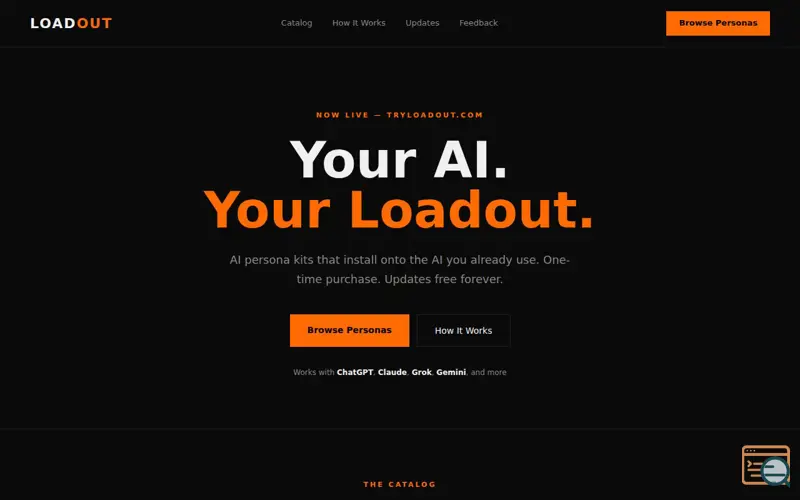 Screenshot of LOADOUT